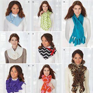 Simplicity Creative Patterns 1235 Assorted Scarves
